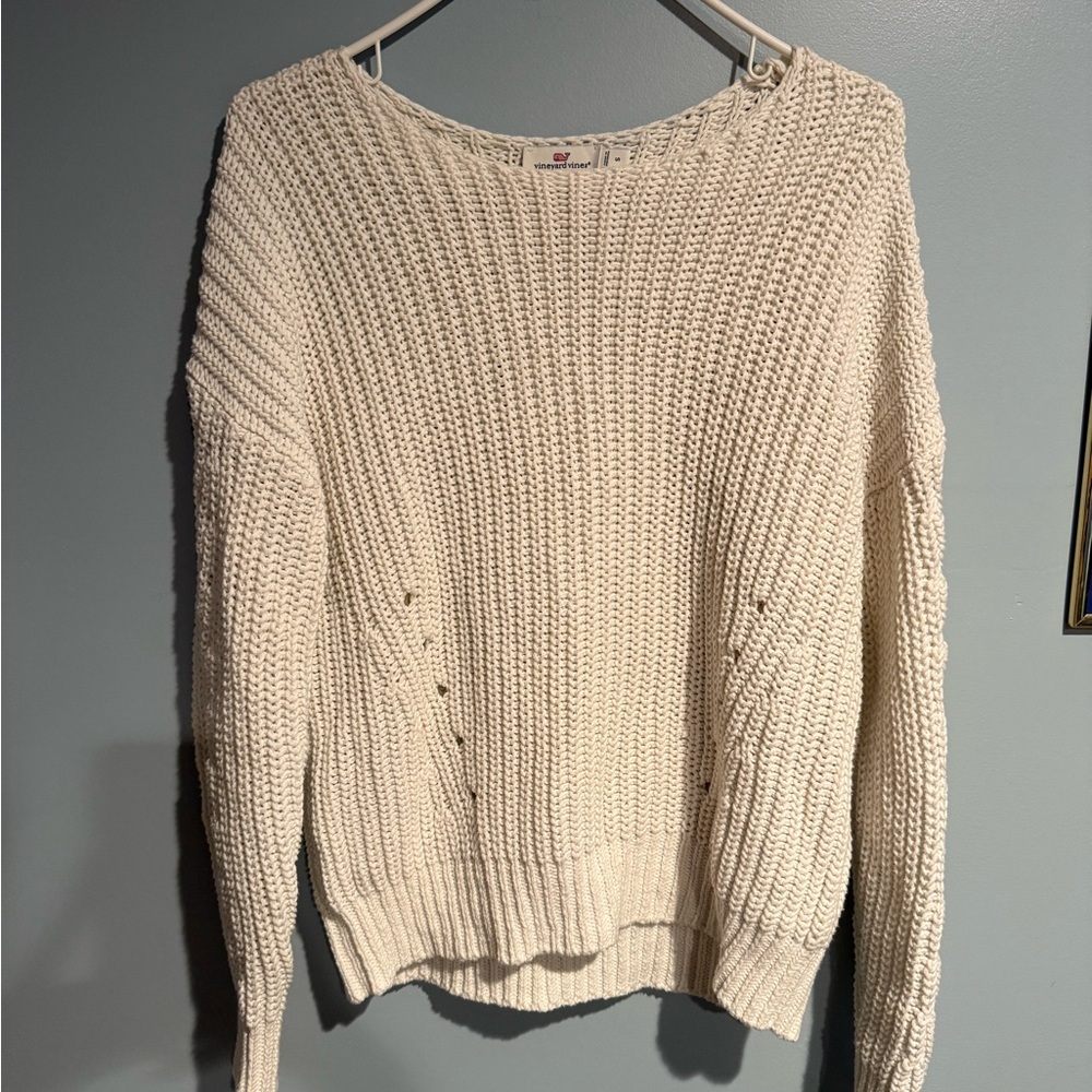 Vineyard Vines Cream Knit Sweater